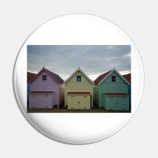 Stained Glass Beach Hut Pin