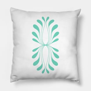 turquoise flow pattern Pillow