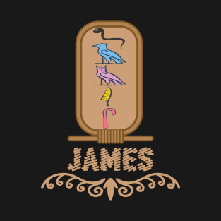 JAMES-American names in hieroglyphic letters-James, name in a Pharaonic Khartouch-Hieroglyphic pharaonic names T-Shirt