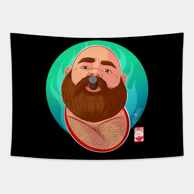 Cigar daddy Tapestry by JayGeeArt