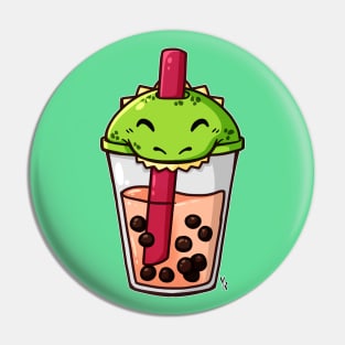 Bubble Milk Tea-Rex Pin