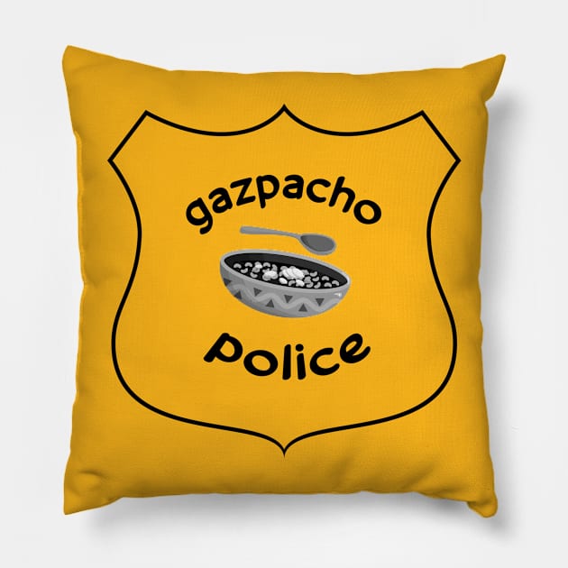 Gazpacho Police badge vintage Pillow by slawers