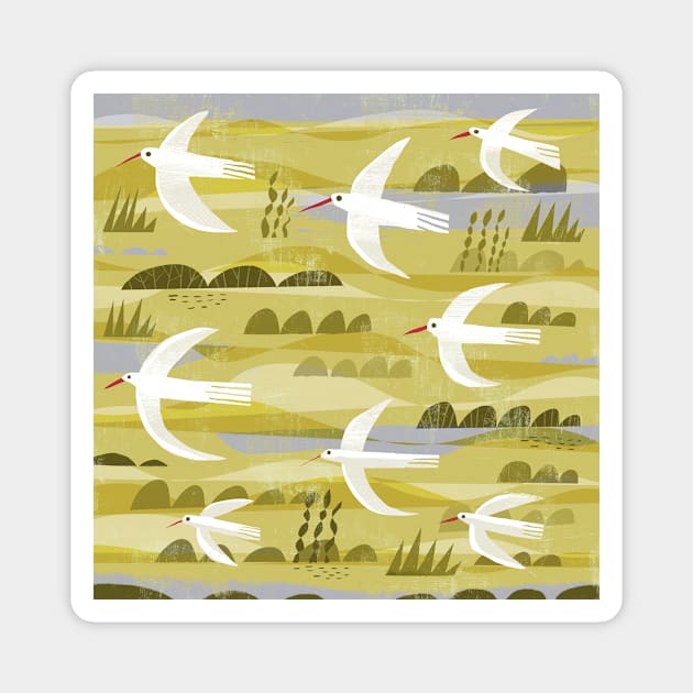 Marsh birds Magnet by Gareth Lucas