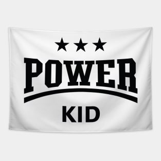 Power Kid (Child / Kiddie / Son / Daughter / Black) Tapestry