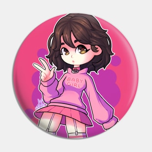 Yes Daddy Kawaii Girl Pin