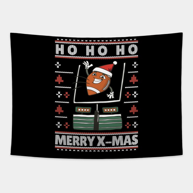 Football and Fun: Celebrate Christmas in Style! Tapestry by Life2LiveDesign