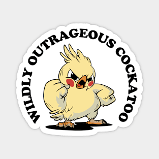 Wildly Outrageous Cockatoo Magnet