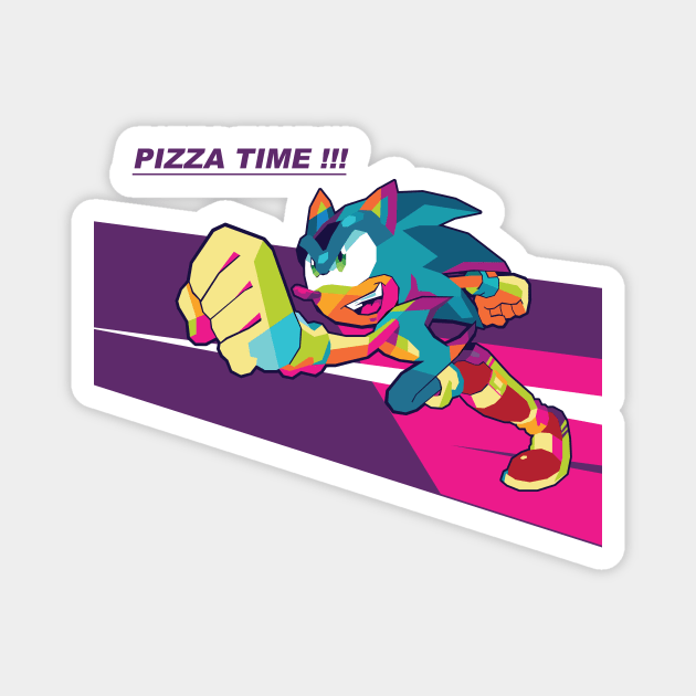 Sonic In Wpap Art Style Magnet by Hanafi