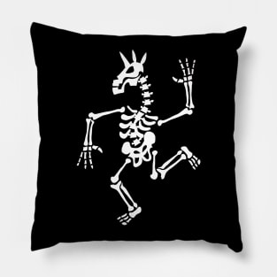 Skeleton Unicorn Dance Pillow