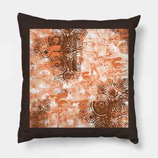 Earth Toned Abstract Block Print Pillow