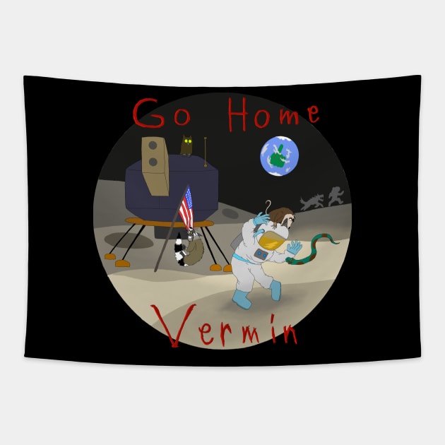 Vermin Go Home Tapestry by artwindau