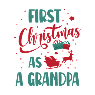 Merry Christmas - First Christmas As A Grandpa T-Shirt