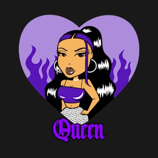 Queen Doll girl Purple-Out heart v1.1 T-Shirt