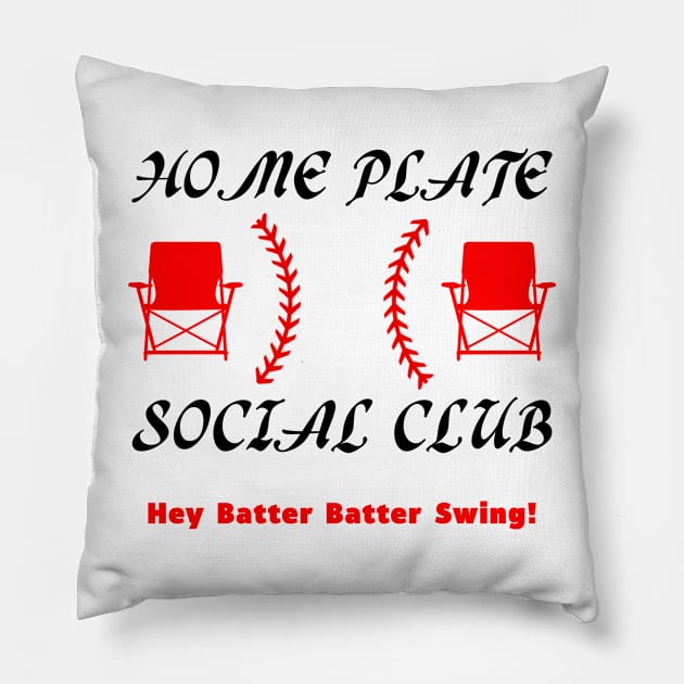 Home Plate Social Club Pitches Be Crazy Baseball Mom Womens Pillow by DesignergiftsCie