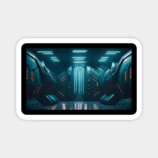 Spaceship futuristic interior Magnet