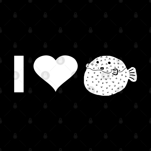 I love puffer fish girls lovers women by FindYourFavouriteDesign