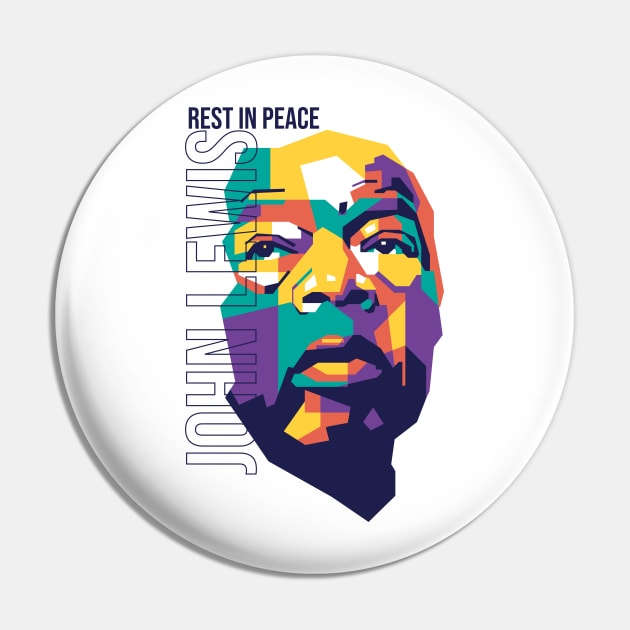 Rest In Peace Sir John Lewis Pin by pentaShop