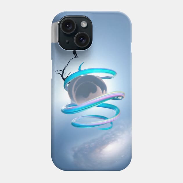 Man on a sandy sphere Phone Case by rolffimages