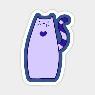 Long Violet Cat Magnet