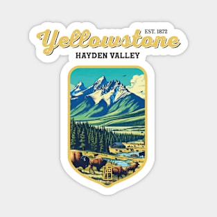 USA - NATIONAL PARK - YELLOWSTONE Hayden Valley -12 Magnet