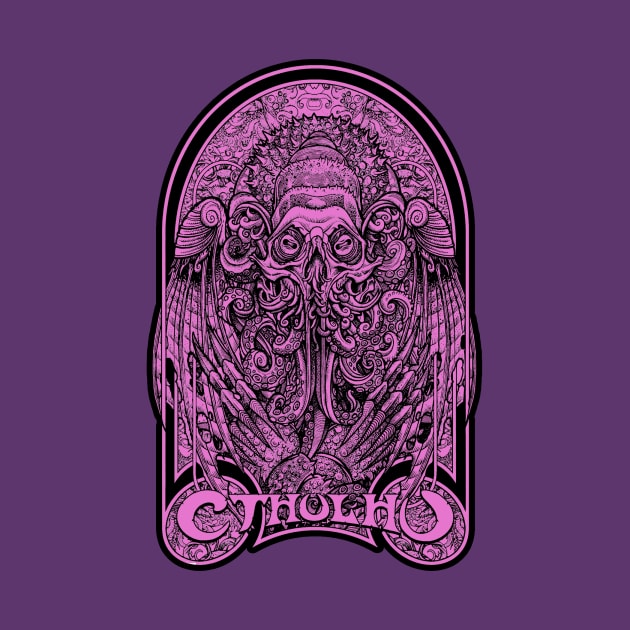 God Cthulhu Purple (Alt Print) by Miskatonic Designs