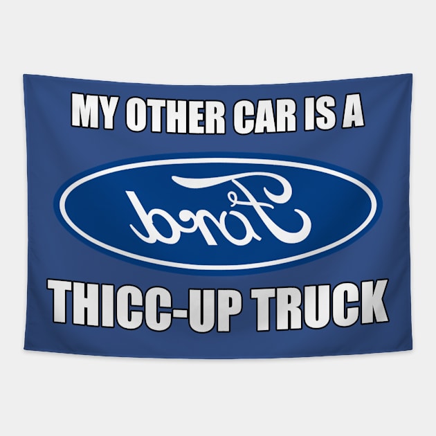 Thicc-up Truck Tapestry by Claire French