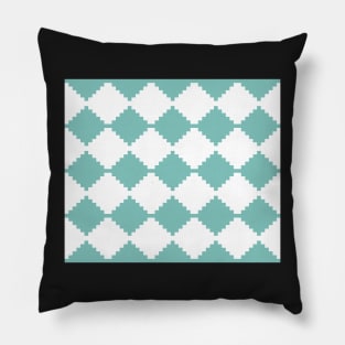 Abstract geometric pattern - blue and white. Pillow