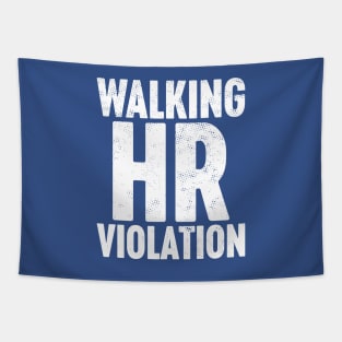 Walking HR Violation White Tapestry