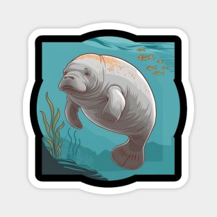 Under the Sea Manatee Magnet