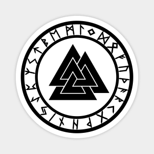 Valknut II /// Rune Circle Magnet