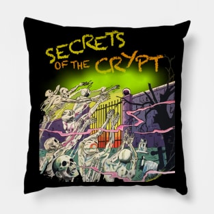 Comic Horror for halloween Secrets of the Crypt Pillow