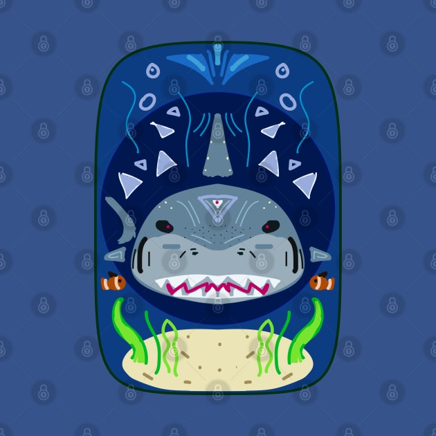 Tribal Great White Shark Card by VixenwithStripes