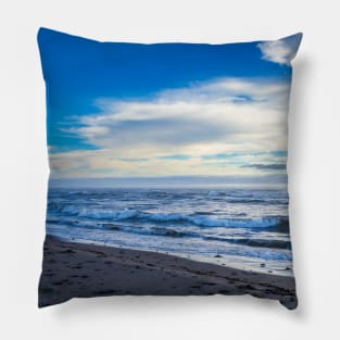 Cold Day at the Beach, New-Brunswick Canada V1 Pillow