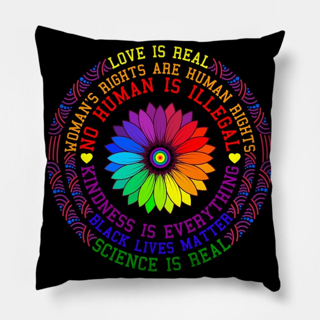 Science Is Real - Black Lives Matter Gift Pillow by Delightful Designs