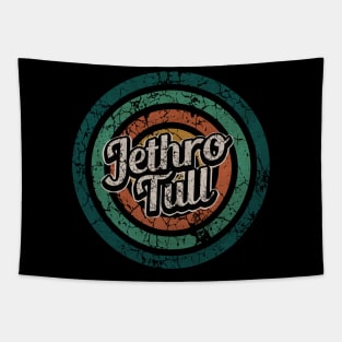 Jethro Tull // Retro Circle Crack Vintage Tapestry