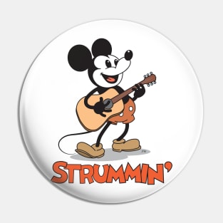 Smiling & Strummin' Mickey Pin