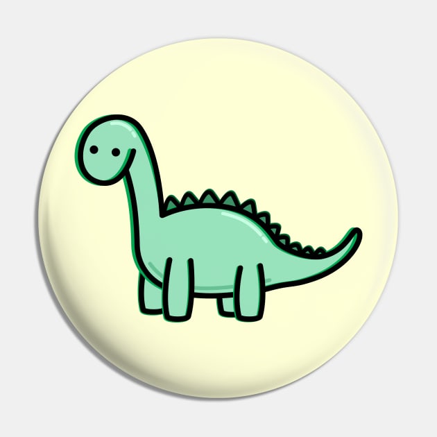 Cute Dino Pin by happyfruitsart