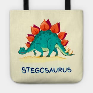 Illustration of stegosaurus Tote