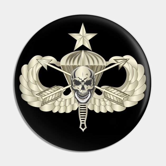 Senior Airborne w Crossed Arrows Dagger Skull Pin by twix123844