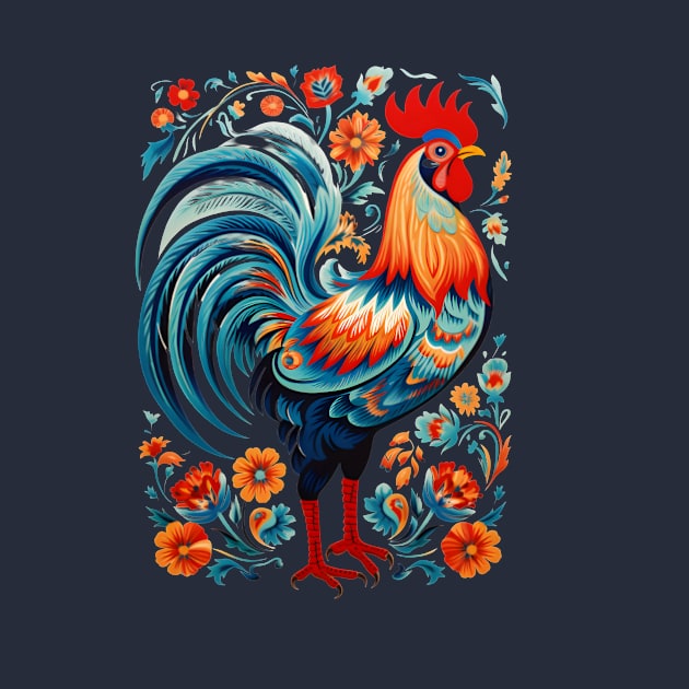 Floral Country Chicken Design | Vintage Retro Style by The Whimsical Homestead