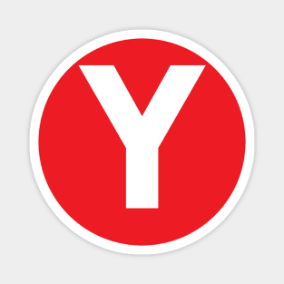Letter Y Big Red Dot Letters & Numbers Magnet