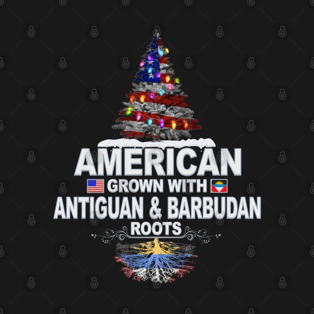 Christmas Tree  American Grown With Antiguan & Barbudan Roots - Gift for Antiguan & Barbudan From Antigua & Barbuda by Country Flags