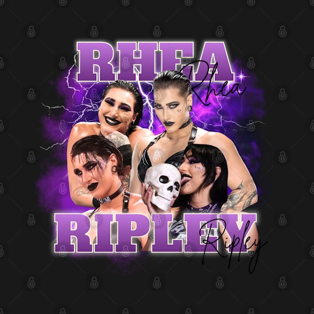 Rhea Ripley WWE Fandom Rhea Bloody Ripley Pro Wrestling Shirt T-Shirt by Kindly Wicked