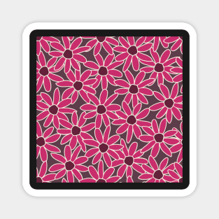 Daisy Garden - Hot Pink 2 Magnet