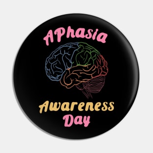 Global Celebrating Aphasia Awareness Day Love Your Brain Pin