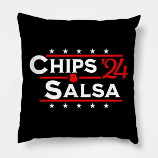 Chips And Salsa '24 Funny 2024 Election meme Funny Chips & Salsa '24 Pillow