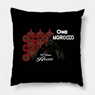 Support Morocco Team Proud One Heart One Morocco Pillow