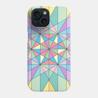 Colorful Pastel Mosaic Triangle Star Pattern Phone Case