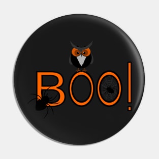 Boo, says the owl. It's Halloween! Pin