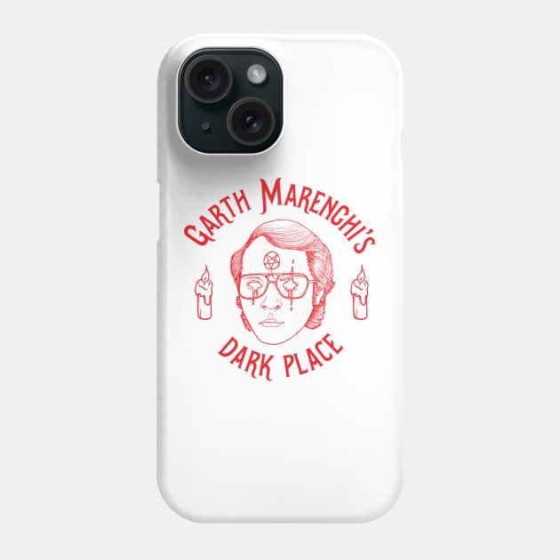 Garth Marenghi's Dark Place - Red Phone Case by fakebandshirts